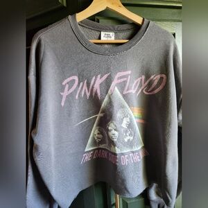 Pink Floyd grunge rock band cropped sweater